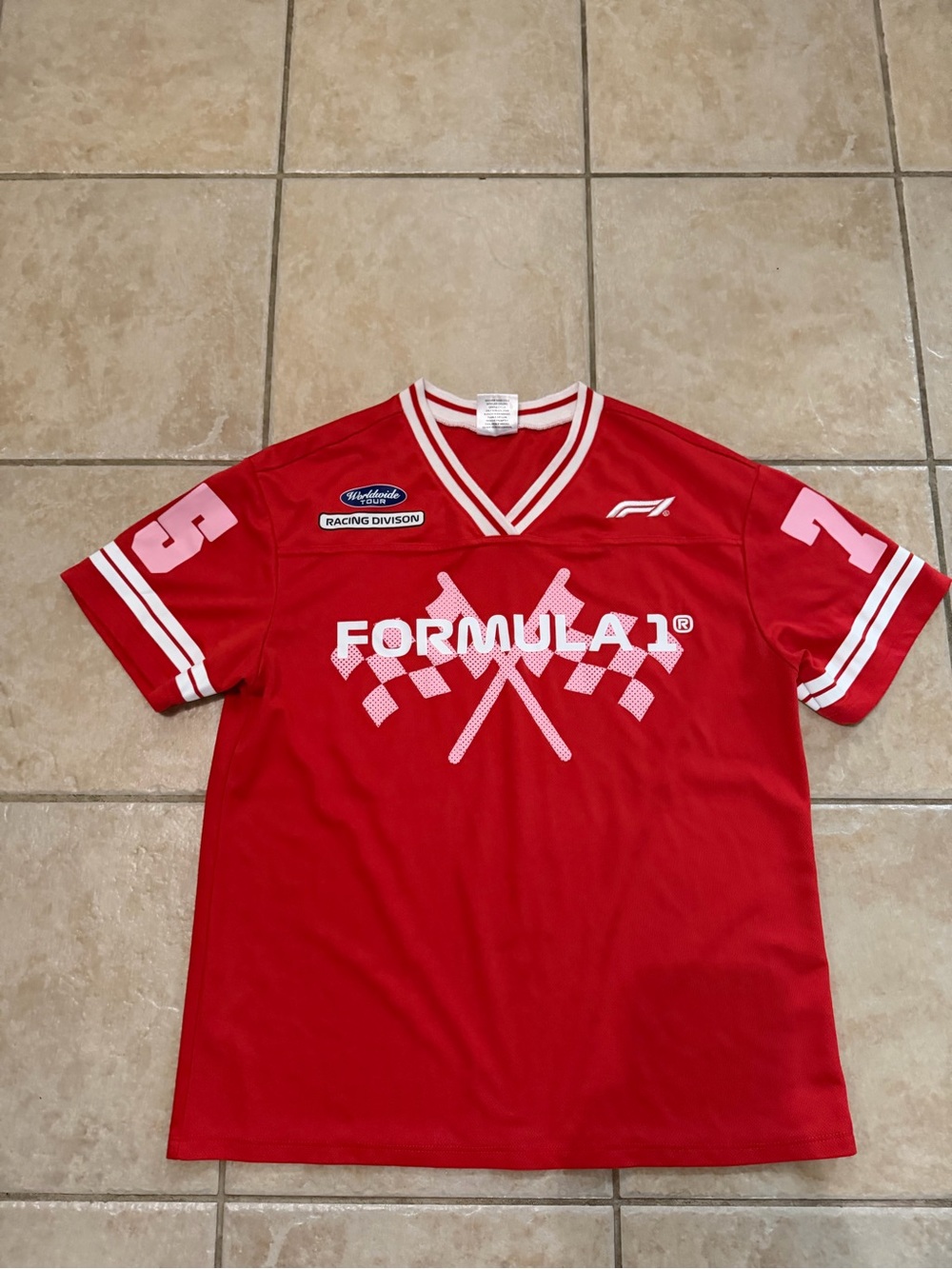 Formula 1 F1 Racing Jersey Women's M Red #75 Worldwide Tour Racing Division
